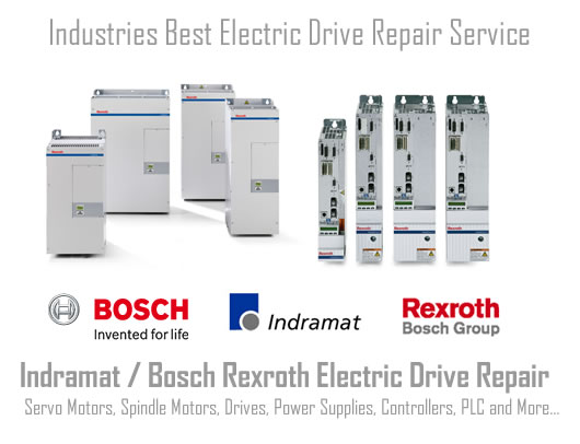 Indramat, Rexroth, Bosch electric drive repair service in the USA.