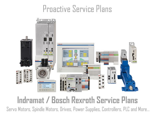 Service plans for all Indramat, Bosch Rexroth equipment.